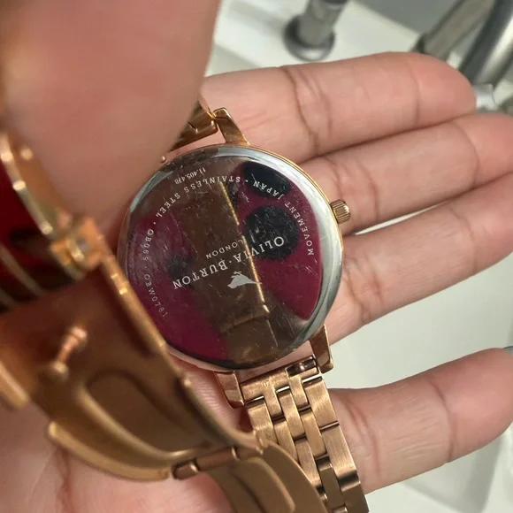 OLIVIA BURTON Rose Gold Glitter Watch - Picture 7 of 11